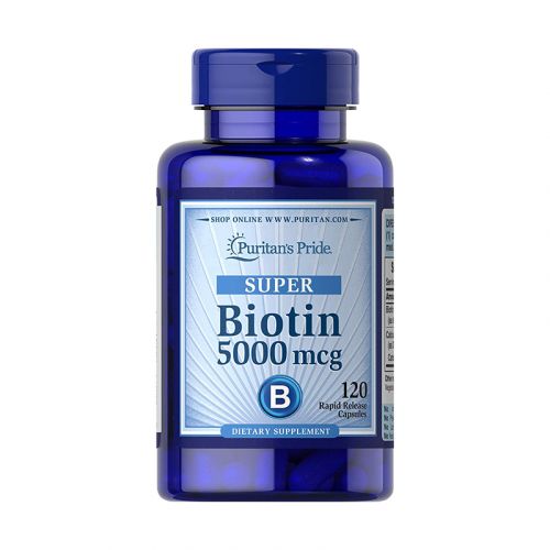 Biotin 5000 mcg, 120 капсул, Puritan`s Pride