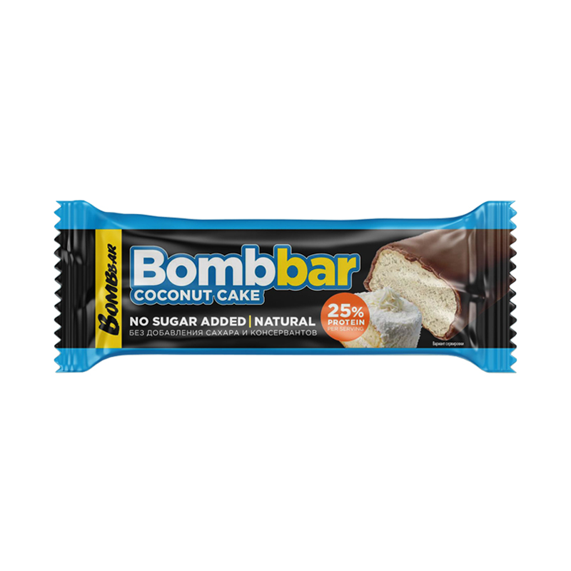 Bombbar Батончик в шоколаде Кокосовый торт 40 г