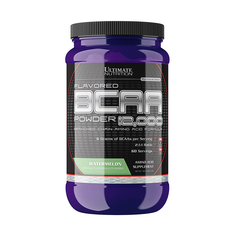Flavored BCAA 12000 Powder, Арбуз, 457 г, Ultimate Nutrition