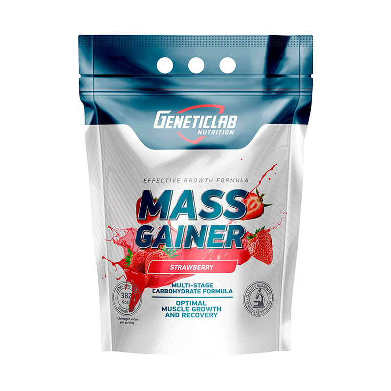 Mass Gainer, Клубника, 3000 г, Geneticlab