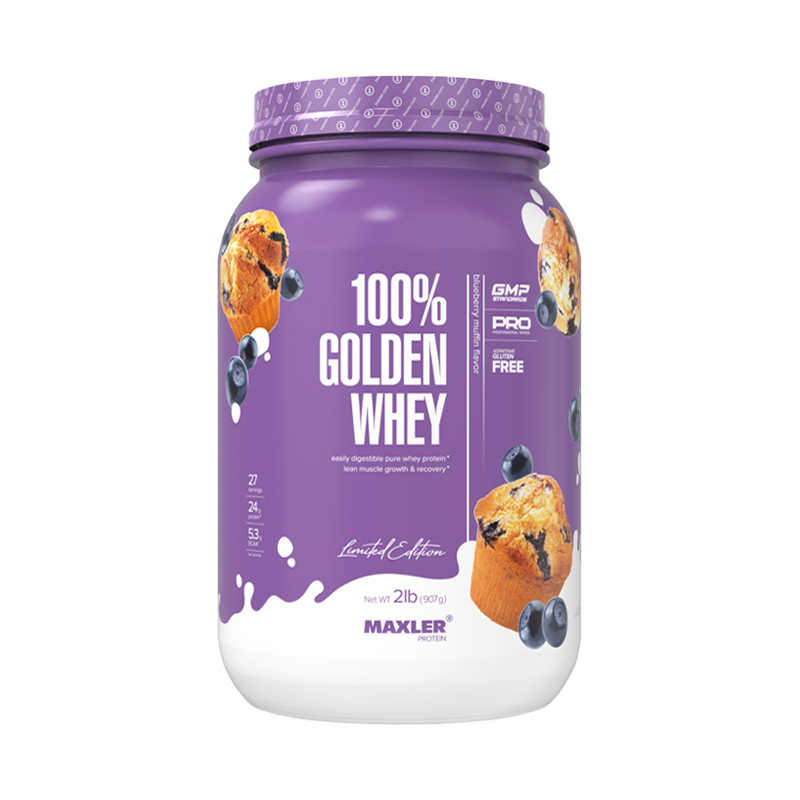 Maxler 100% Golden Whey Черничный маффин 907 г