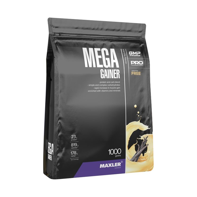 Mega Gainer, Ваниль, 1000 г, Maxler