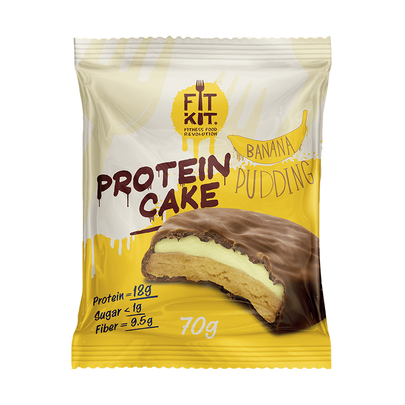 Protein Cake, Банановый пудинг, 70 грамм, FIT KIT