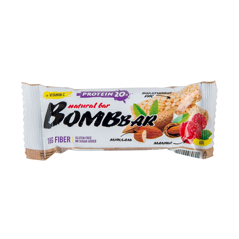 Батончик Bombbar, Рисовый, 60 грамм, Bombbar