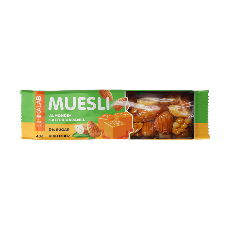 Батончик Muesli, Солёная карамель, 40 г, Chikalab