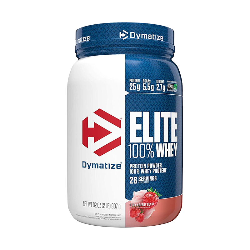 Elite Whey, Клубника, 907 г, Dymatize