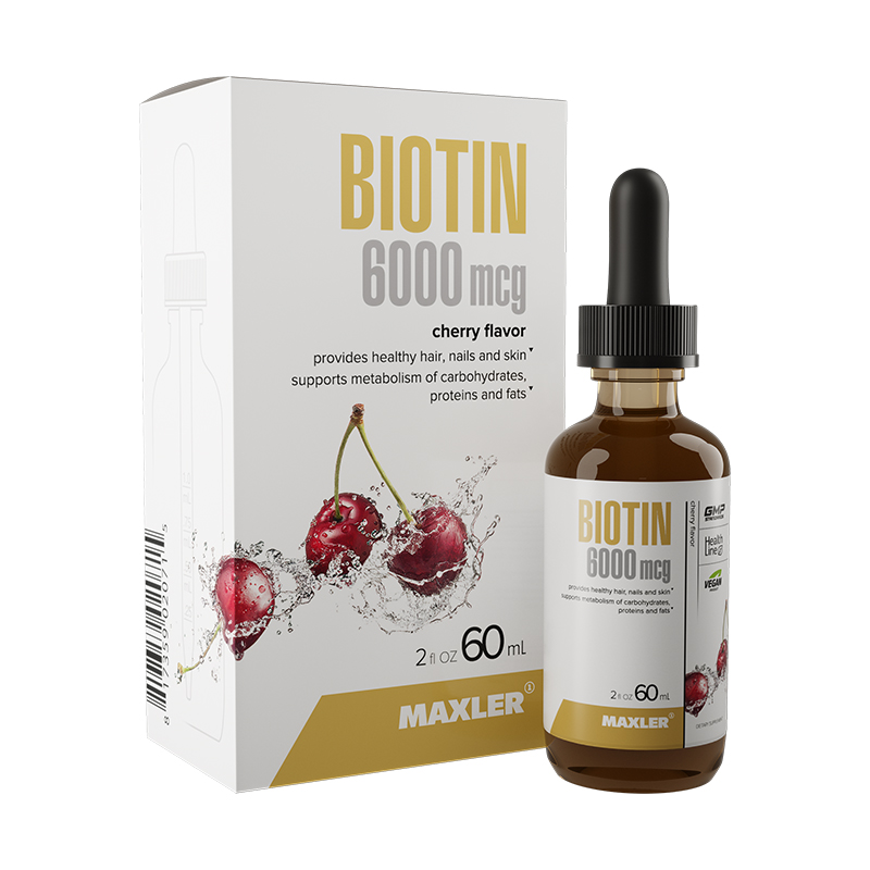Biotin 6000 mcg, 60 мл, Maxler