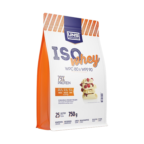 Iso Whey, Белый шоколад-малина, 750 грамм, UNS