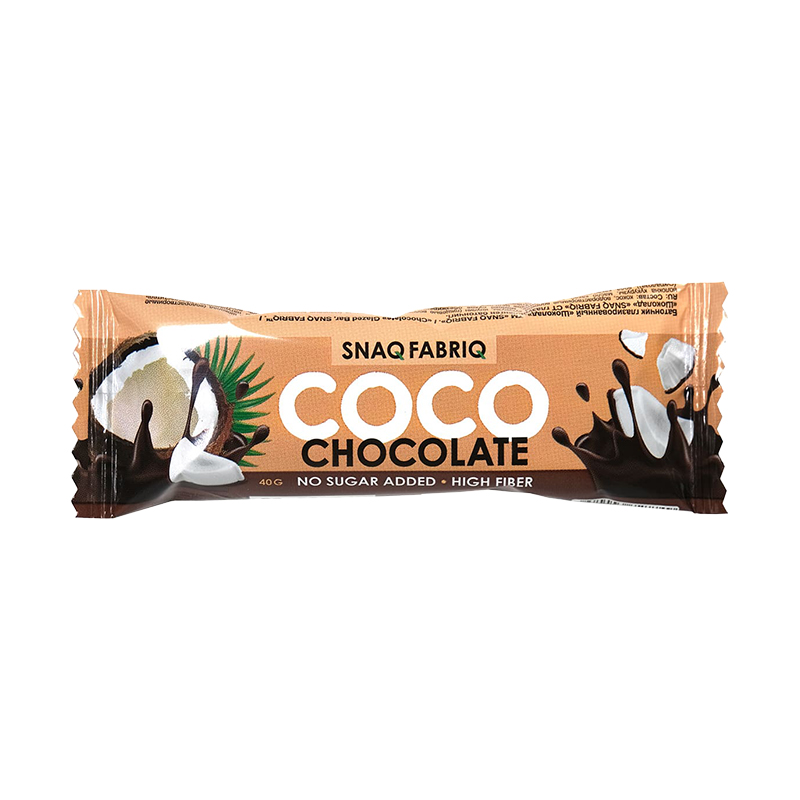 Батончик Coco в шоколаде, Шоколад, 40 грамм, Snaq Fabriq