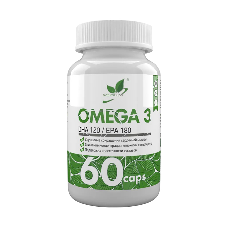 Omega 3, 60 капсул, NaturalSupp