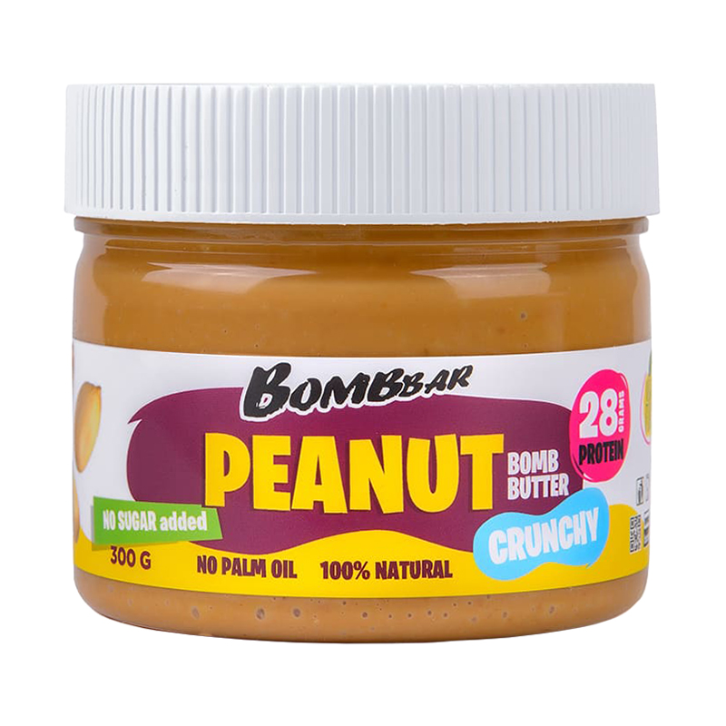 Паста Peanut Bomb Butter Crunchy, 300 грамм, Bombbar