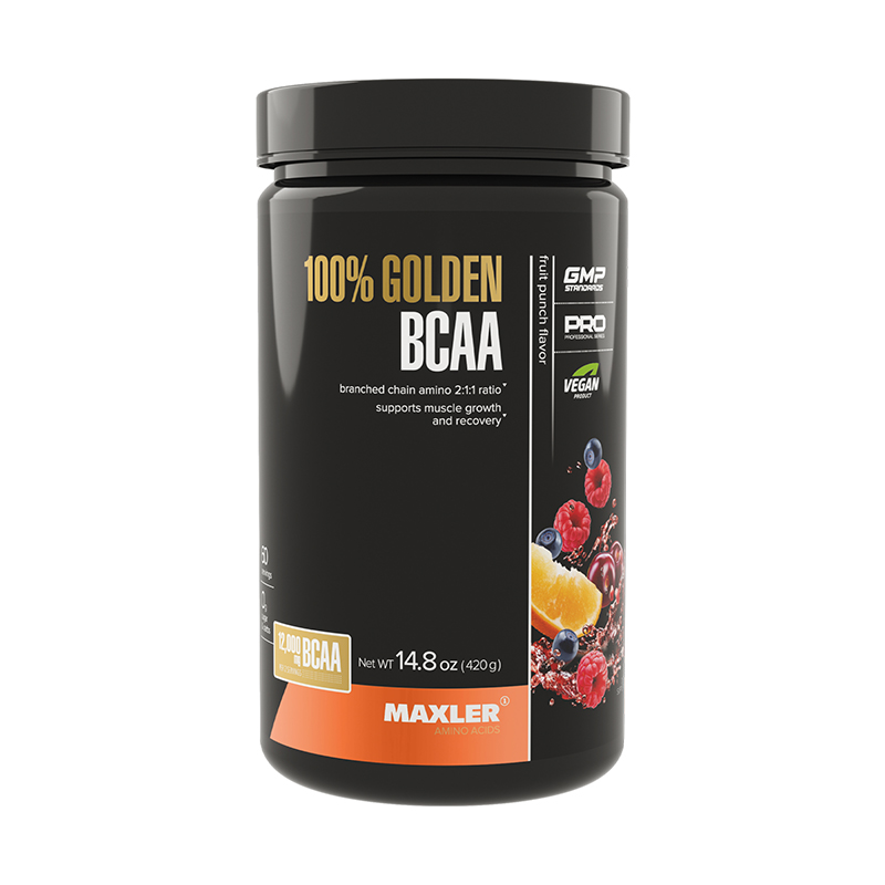 100% Golden BCAA, Фруктовый пунш, 420 г, Maxler