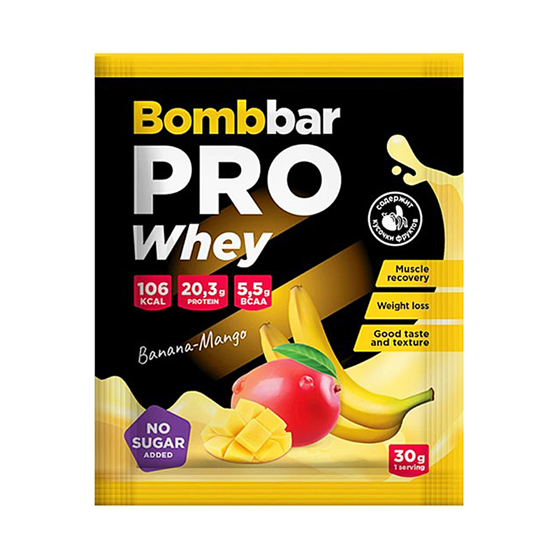 Bombbar PRO Whey Банан-манго 30 г