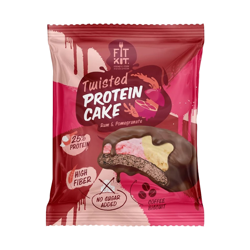 Twisted Protein Cake, Ром-гранат, 70 грамм, FIT KIT