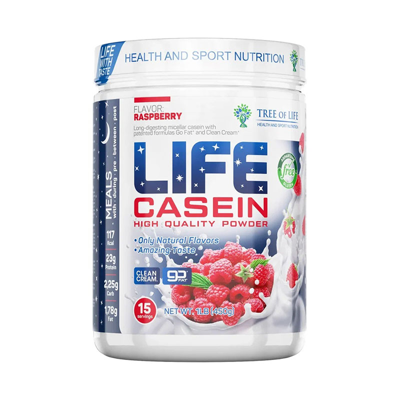 Life Casein, Малина, 454 г, Tree of Life