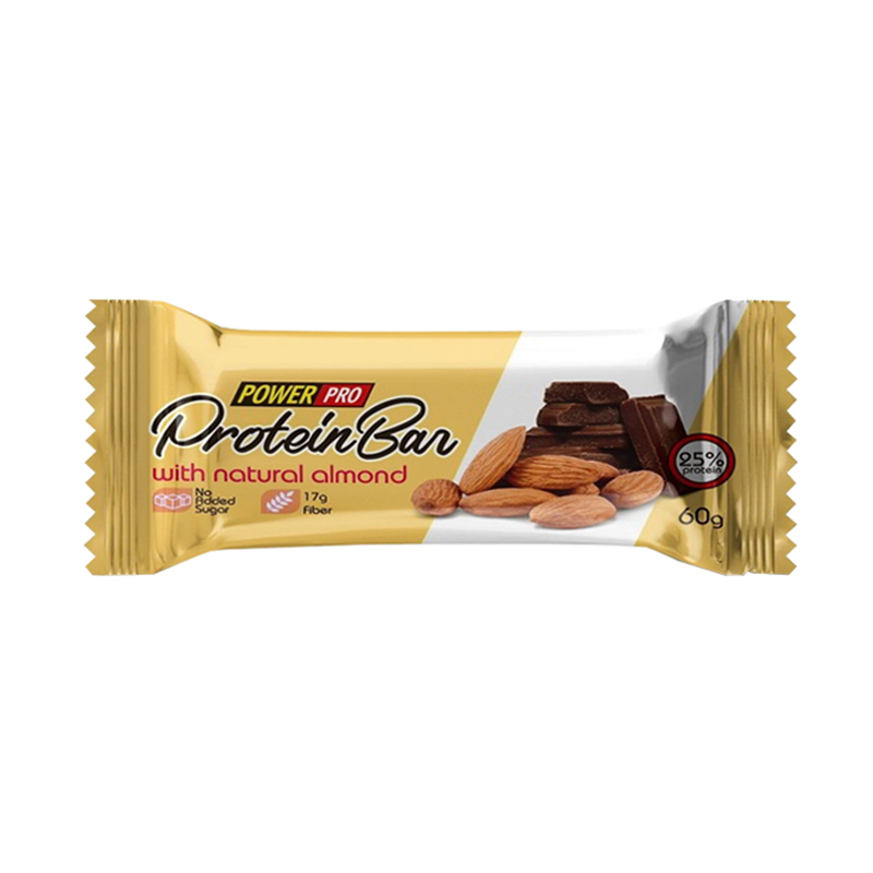 Protein Bar 25%, С орехами миндаля, 60 г, Power Pro