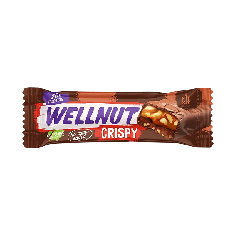 Wellnut Crispy, Арахис, 45 г, FIT KIT