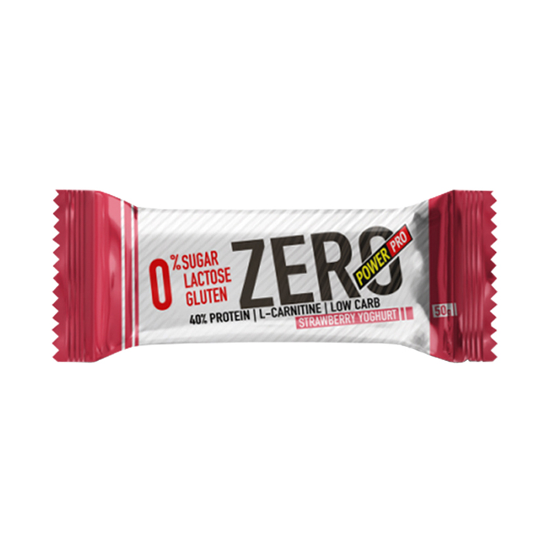 Zero Bar 40%, Клубничный йогурт, 50 г, Power Pro