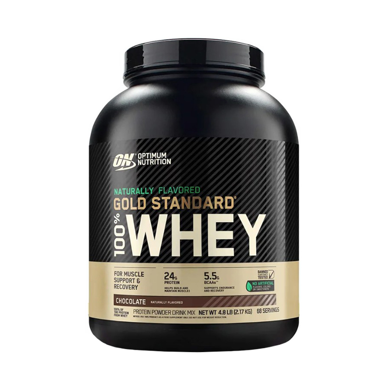 Naturally Flavored Gold Standard 100% Whey, Шоколад, 2180 г, Optimum Nutrition
