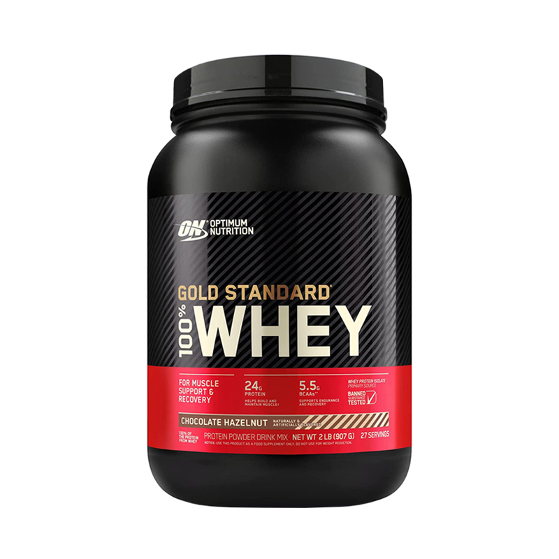 Gold Standard 100% Whey, Шоколад-фундук, 907 г, Optimum Nutrition