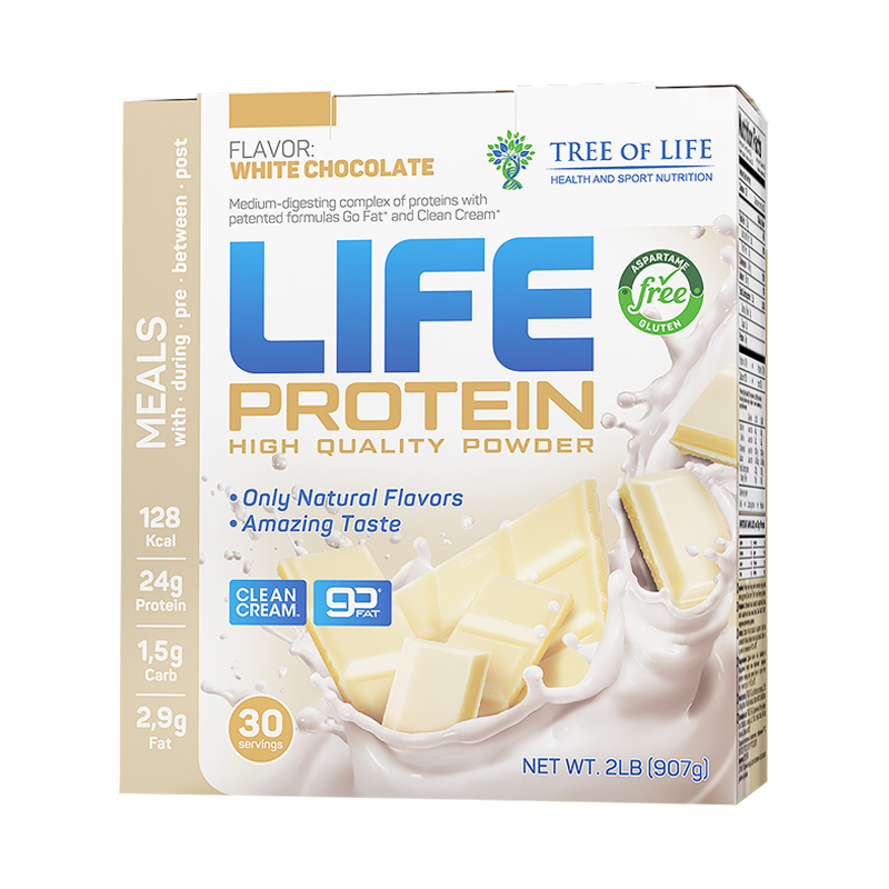 Life Protein, Белый шоколад, 907 г, Tree of Life