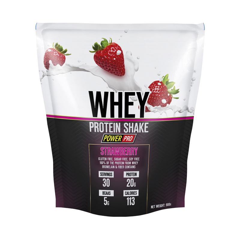 Whey Shake, Клубника, 900 г, Power Pro