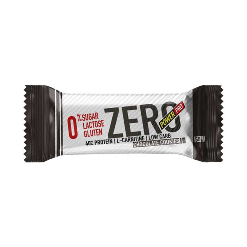 Zero Bar 40%, Шоколадное печенье, 50 г, Power Pro