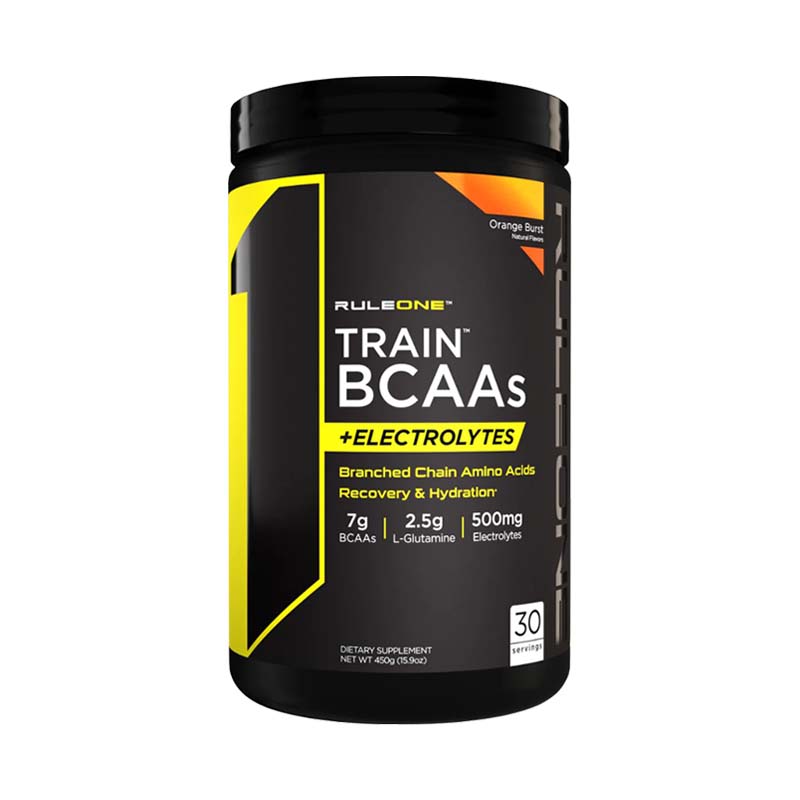 R1 Train BCAAs Апельсиновый взрыв 450 г Rule 1 Proteins