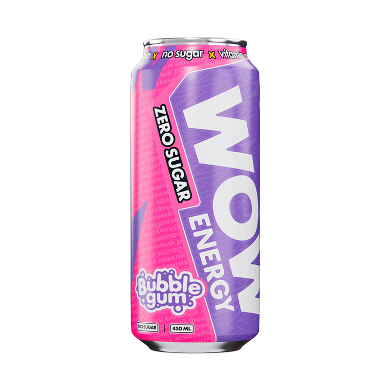 WOW Energy Drinks Bubble Gum 500 мл