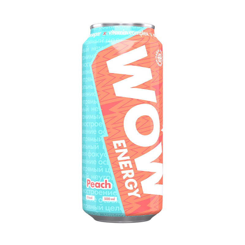 WOW Energy Drinks Персик 500 мл