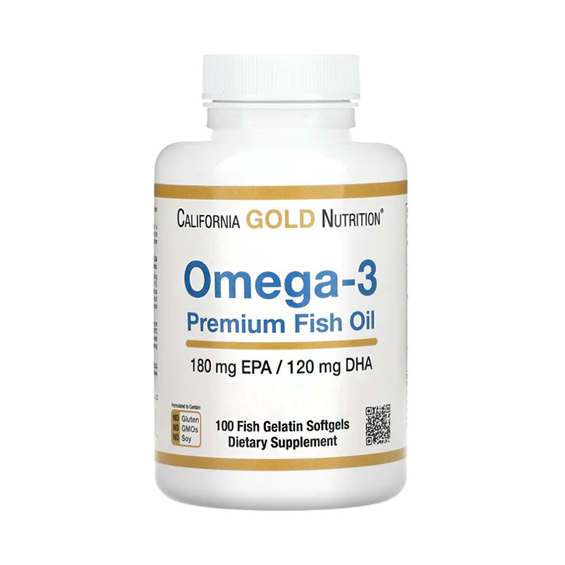 California Gold Nutrition Omega-3 Premium Fish Oil 100 капсул