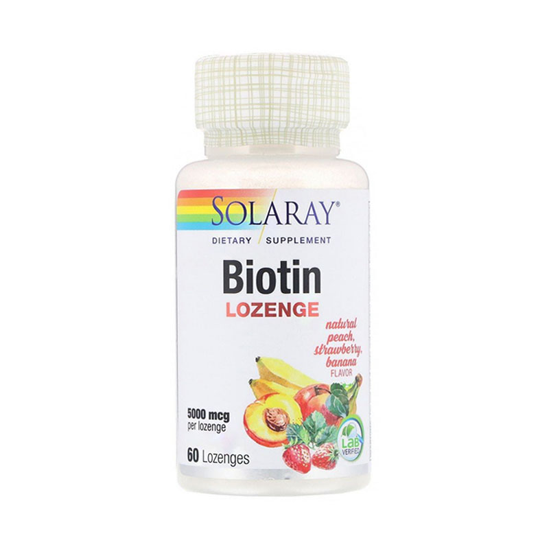 Solaray Biotin 5000 mcg 60 конфет
