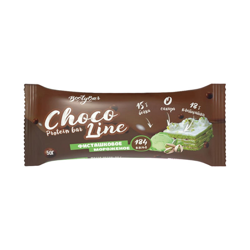 BootyBar Choco Line Фисташковое мороженое 50 г