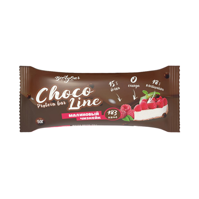 BootyBar Choco Line Малиновый чизкейк 50 г