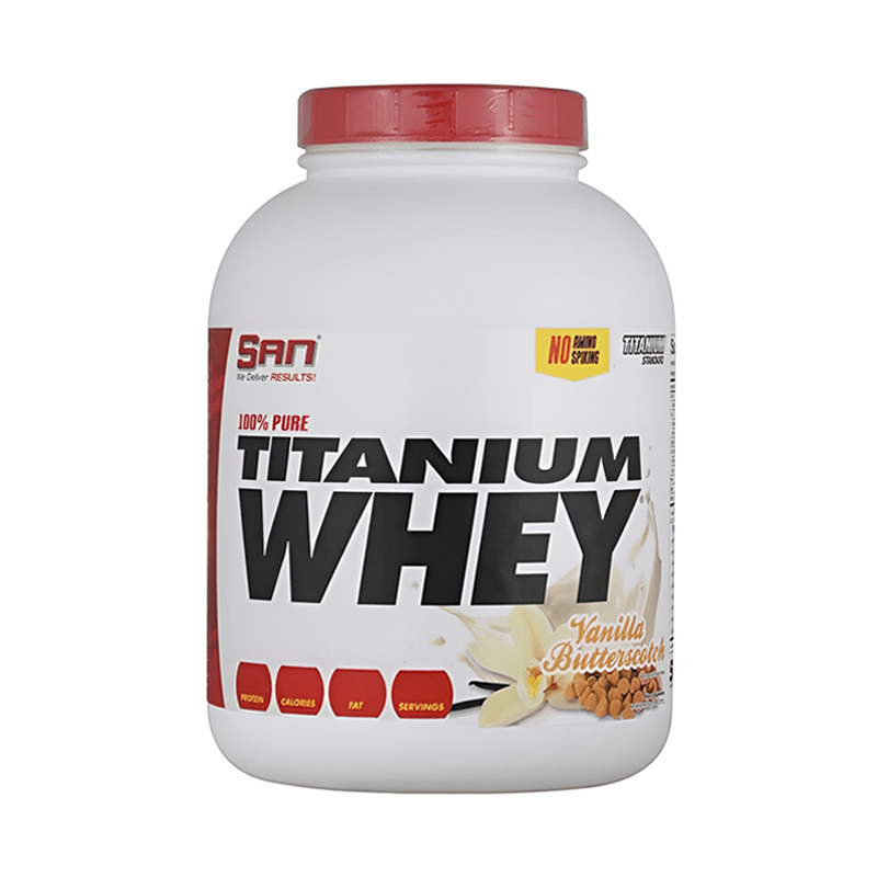 SAN 100% Pure Titanium Whey Ванильная ириска 2268 г