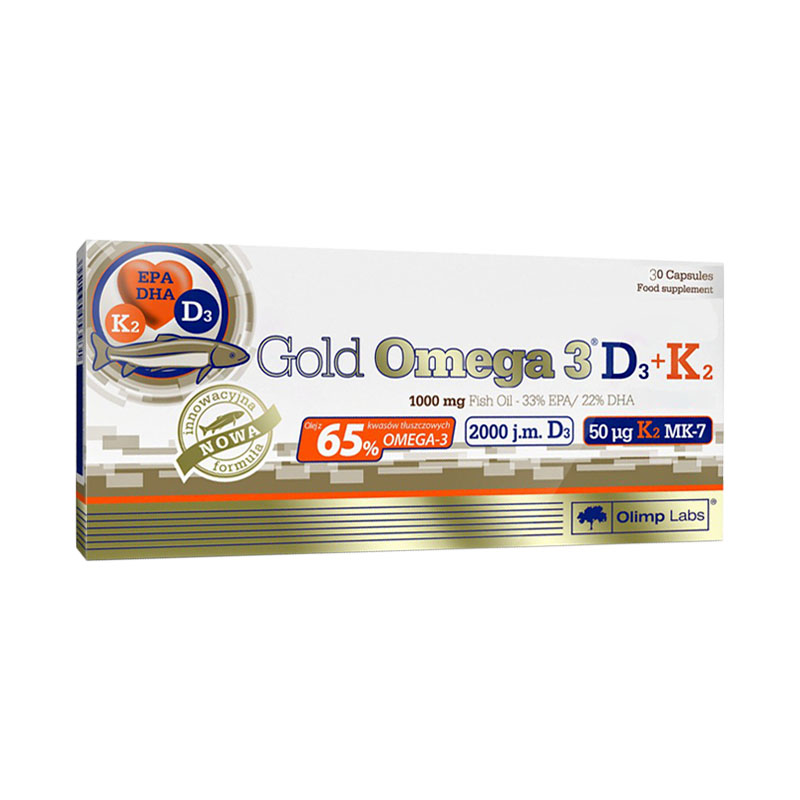 Olimp Gold Omega 3 D3+K2 30 капсул