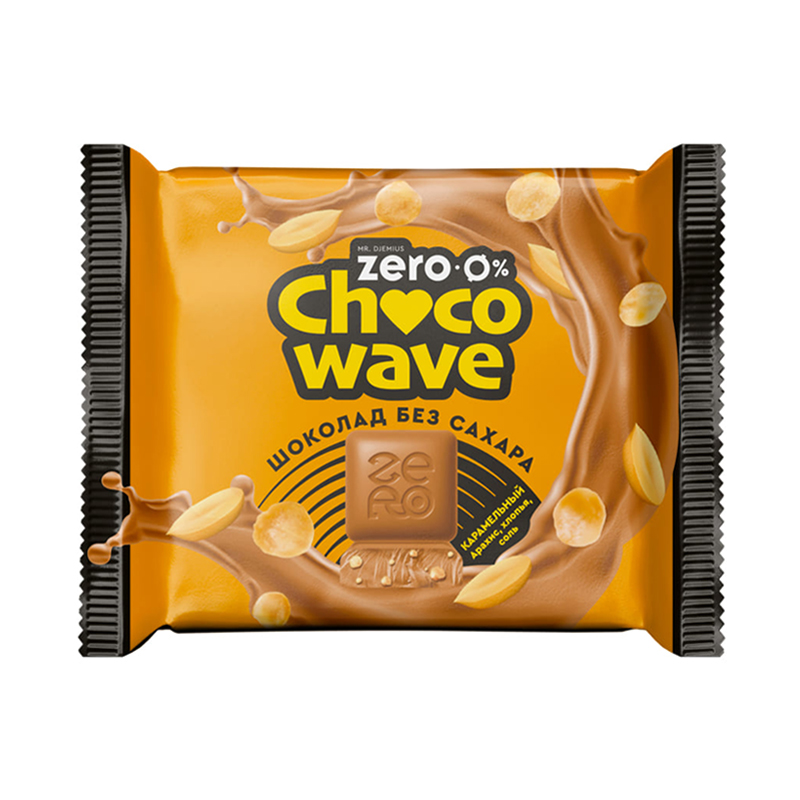 Mr. Djemius Zero Choco Wave Карамельный с арахисом, хлопьями и солью 60 г