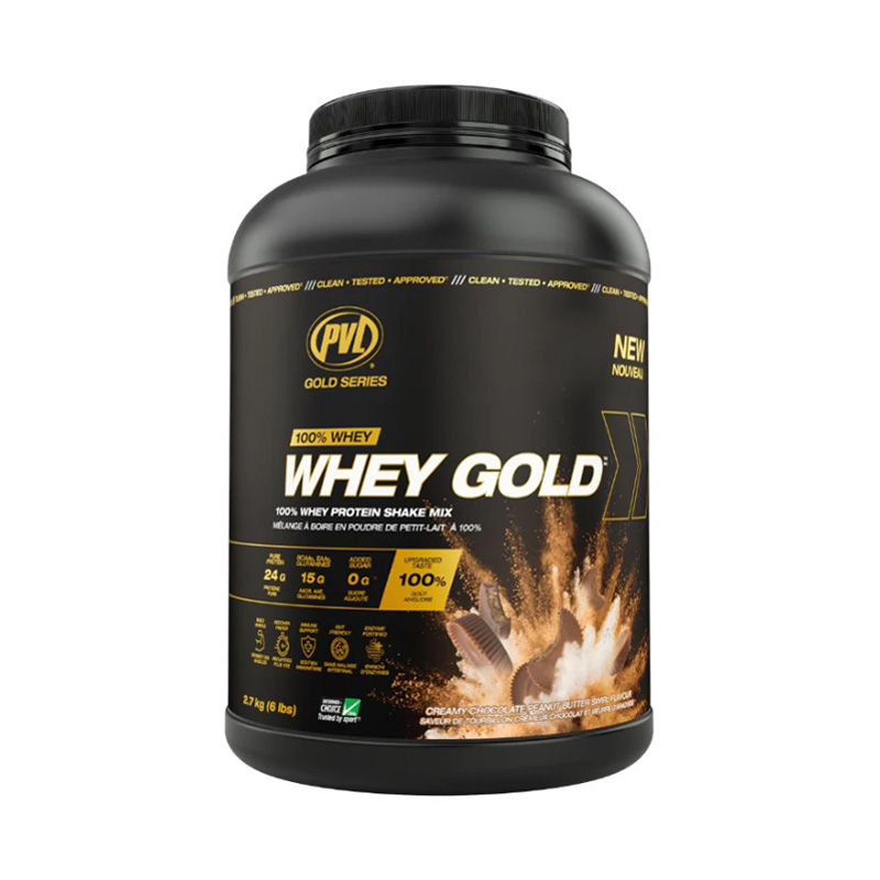 PVL 100% Whey Gold Сливочно-шоколадный коктейль с арахисовым маслом 2700 г