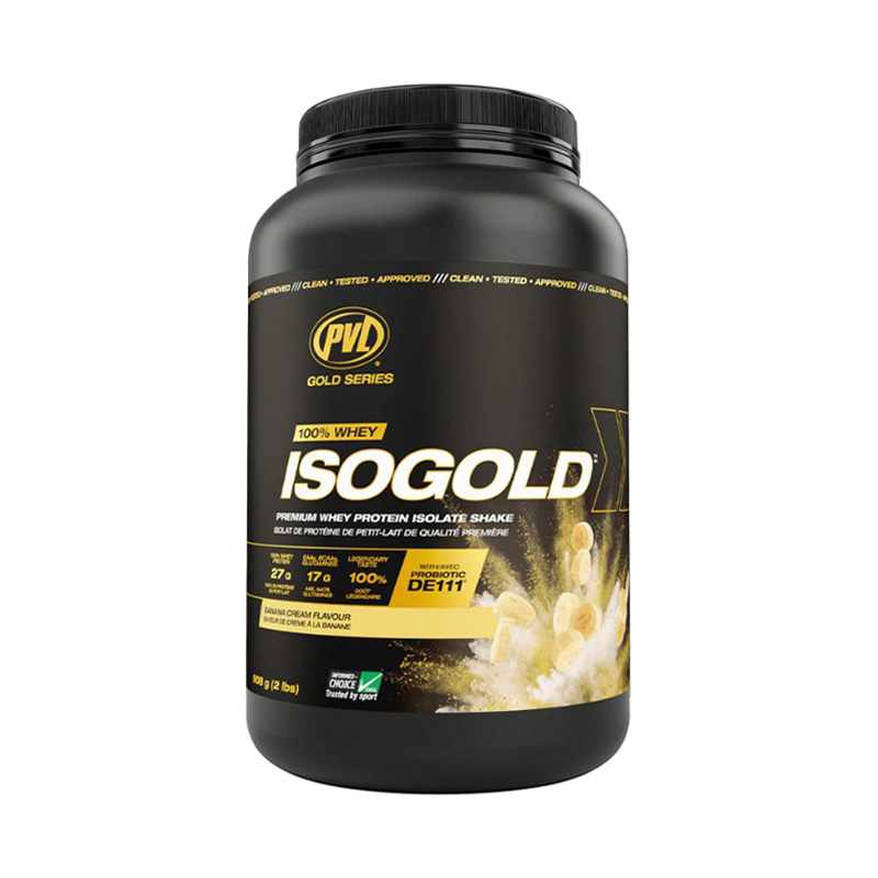PVL 100% Whey IsoGold Банановый крем 908 г