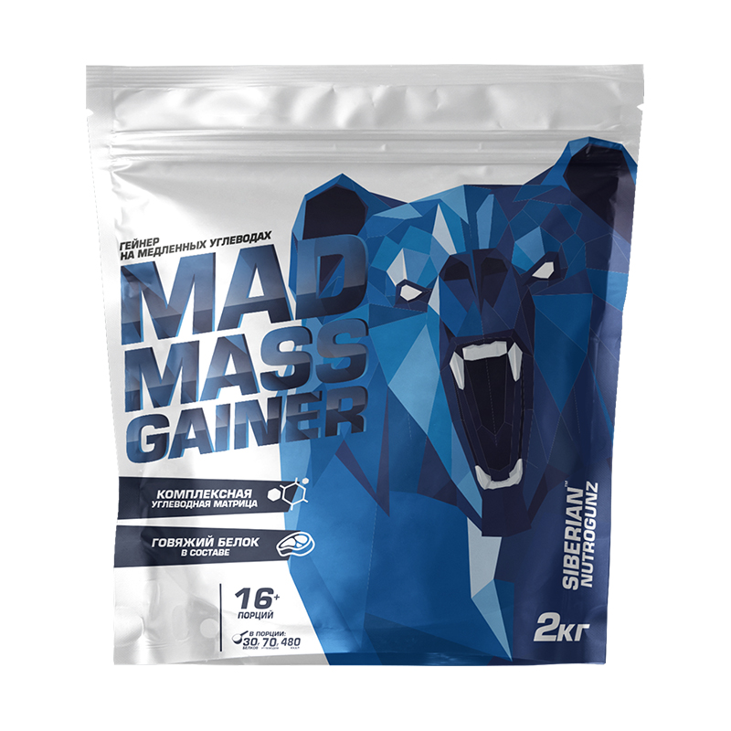 Siberian Nutrogunz Mad Mass Gainer Черничный маффин 2000 г