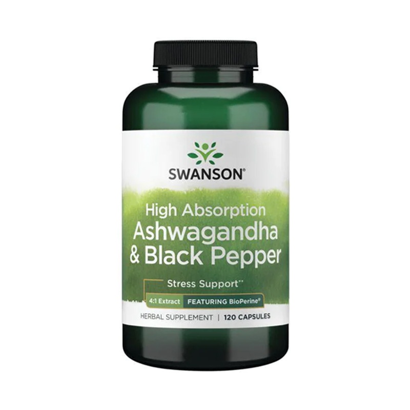Swanson Ashwagandha & Black Pepper 120 капсул