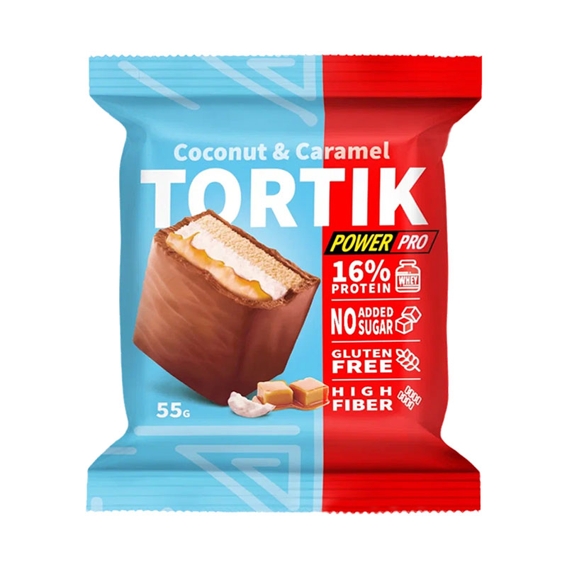 Power Pro Пирожное TORTIK Кокос и карамель 55 г