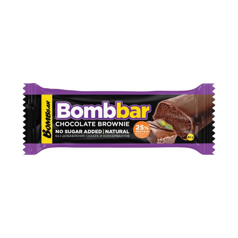 Bombbar Батончик в шоколаде Шоколадный брауни 40 г