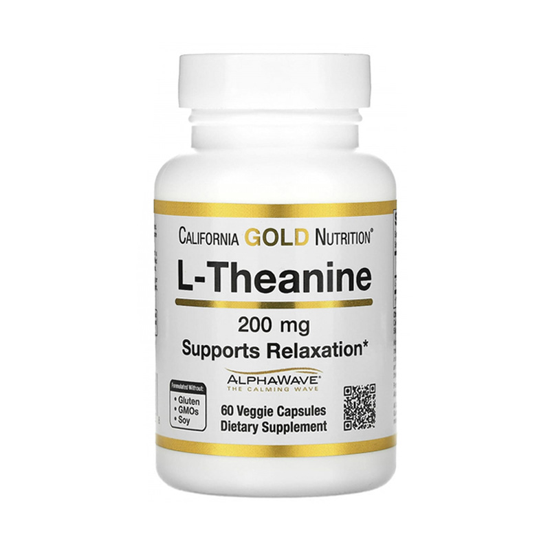 California Gold Nutrition L-Theanine 200 mg 60 капсул