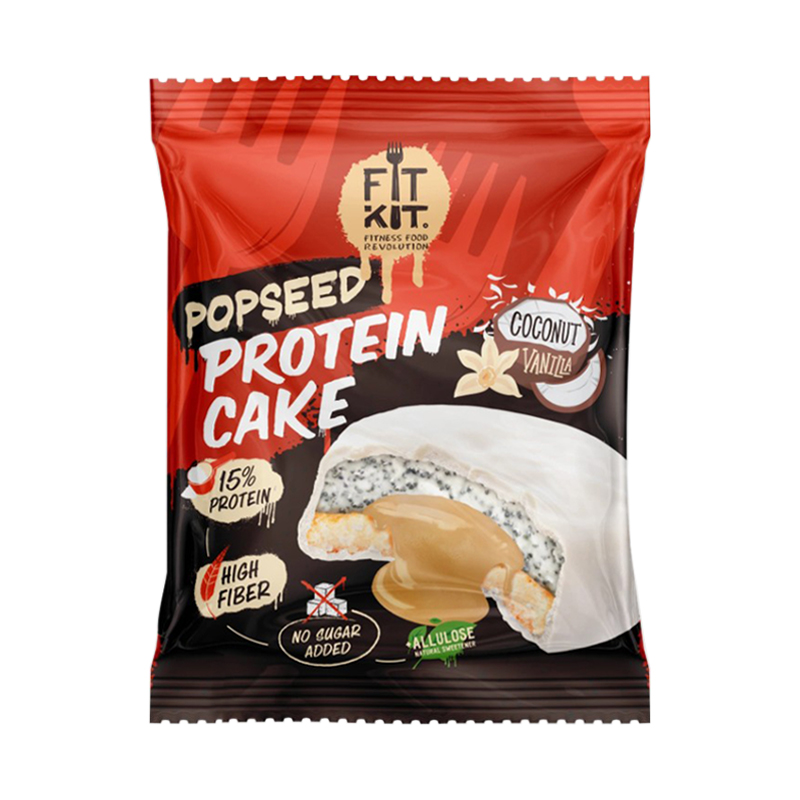 FIT KIT Popseed Protein cake Кокос-ваниль 70 г
