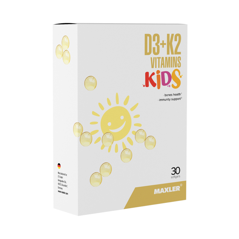 Maxler D3+K2 Vitamins Kids 30 капсул
