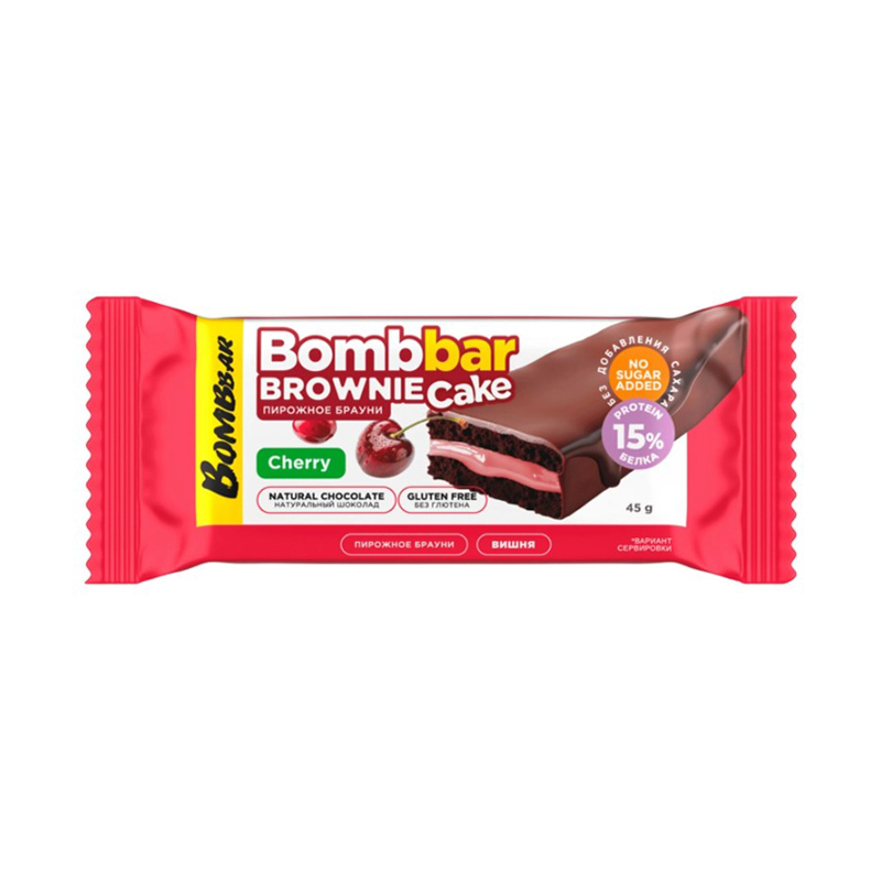 Bombbar Brownie Cake Вишня 45 г