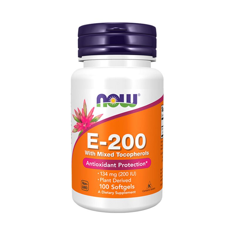 NOW E-200 With Mixed Tocopherols 100 капсул