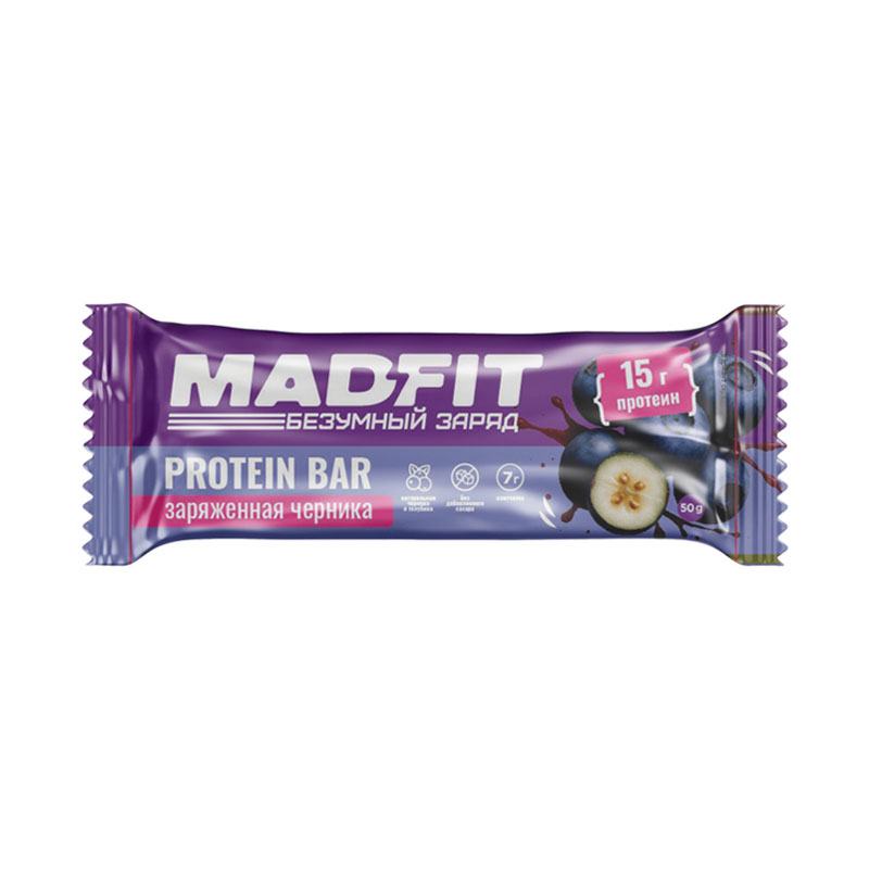 MAD FIT Pronein Bar Черника-голубика 50 г